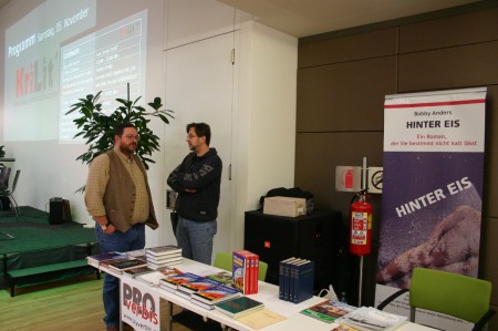 5.11.2011: mit Andreas Schinko am proVERBIS-Stand auf der kriLIT